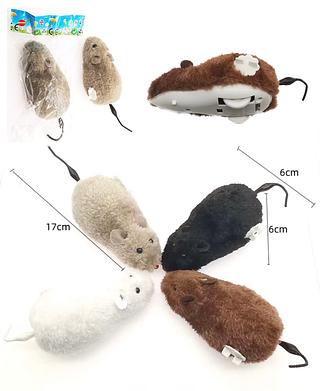 Rato Brinquedo à Fricção Ratinho Pelúcia Brinquedo Pet