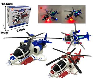 Helicóptero Super-Storm Giro 360 Brinquedo Infantil Bate e Volta com Luz e Som