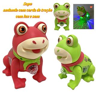 Brinquedo SAPO Fujão Elétrico Com Som Luz
