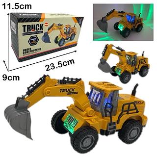 Brinquedo Caminhão Trator Retro Escavadeira Construção Com Luz com musice Led