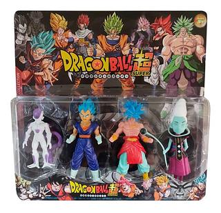 Cartelado Dragon Ball Z Kit 4 Goku Vegeta Freeza Estatua capa preto