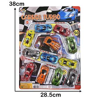 Brinquedo Kit 12 Carrinhos Fricção Carros Sport Car Coleção