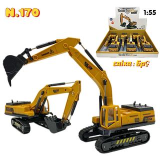 Miniatura Guindaste Articulado Metal Maquina Escavadeira Trator Garra Carregadeira(N.170)