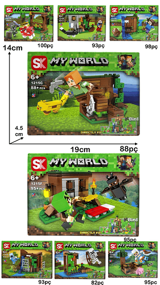 LEGO CX MINECRAFT CAXIA -( 82PC88PC95PC100PC98PC93PC)