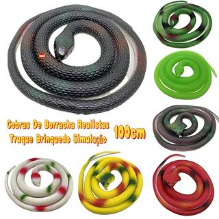 Simulação de cobra de brinquedo de borracha realista 100cm