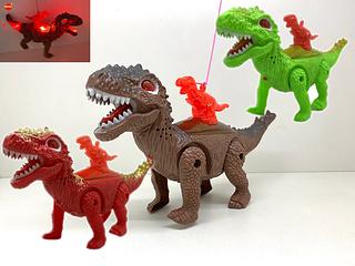 Dinossauro Luz Som Movimento + Corda Colorido