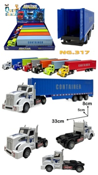 NG.317-CARRO DE FERRO-Caminhão porta-contêineres(CAXINHA C/12PC)