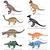 Brinquedo Coleção 4 Dinossauro De Borracha Miniatura Brinquedo Jurassic Dragao