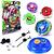 Kit 4 Beyblade Metal Led + Lançador + Arena 2acende