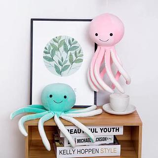 Pelucia Polvo Colorido 8 Tentáculos 30cm