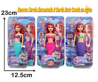 Boneca Sereia Encantada A Corda Bate Cauda na Água