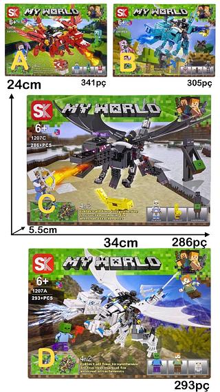 LEGO CX MINECRAFT CAXIA 293PC 341PC 286PC 305PC