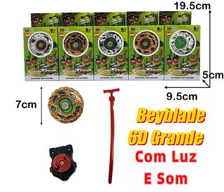 Beyblade 6D Grande com luz é som