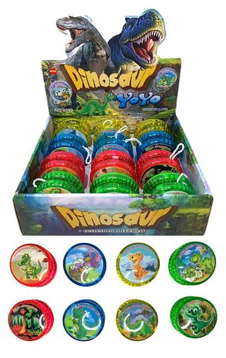 Brinquedo Ioiô Yoyo Dinossauro C/ Luz Led Resistente
