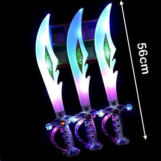 Faca de música luminosa Espada de tubarão de tinta Spray colorida Brinquedos
