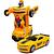 Brinquedo Carrinho Vira Robô Bate E Volta Com Luzes E Som Camaro Amarelo transforme