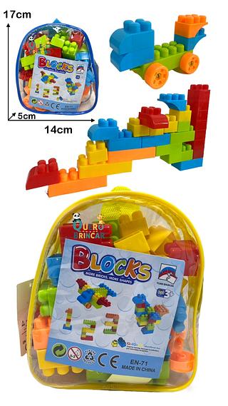 Blocos De Montar Brinquedo Educativo E Didático Legos 35 peças