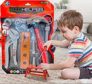 8 PEÇA/ KIT FERRAMENTAS INFANTIL COM SERROTE MARTELO COMPLETO