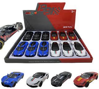 Miniatura Carrinho De Ferro Abre a Porta!!!Cor enviada aleatoriamente!!! caxinha com 12pç