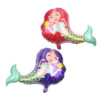 5pç Balão Grande Sereia Princesa Shell Filme De Alumínio Balão De Aniversário Tema Decoração Do Partido Brinquedos Para Meninas