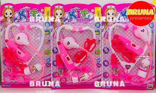 Conjunto Brinquedo De Médico Plástico C/ 7 Pçs