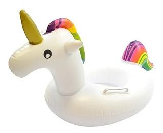 Boia Unicórnio Infantil Inflável Assento Bebê Com Alça