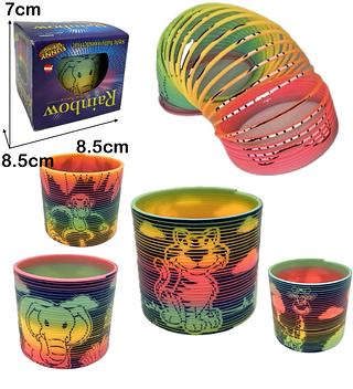 Molas Mágicas Multicolor Arco-Íris Círculo Infantil Brinquedo/Engraçado Plástico Dobrável Bobina Elástica Descompressão