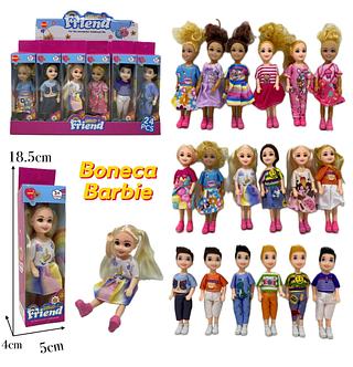 Mini Boneca o modelo que pode sentar se ficar de pe ou trocar de roupa (caxinha com 24pç)