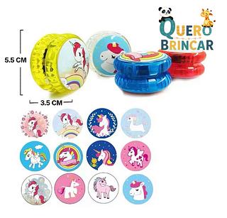 Brinquedo Ioiô Yoyo Unicornio C/ Luz Led Resistente
